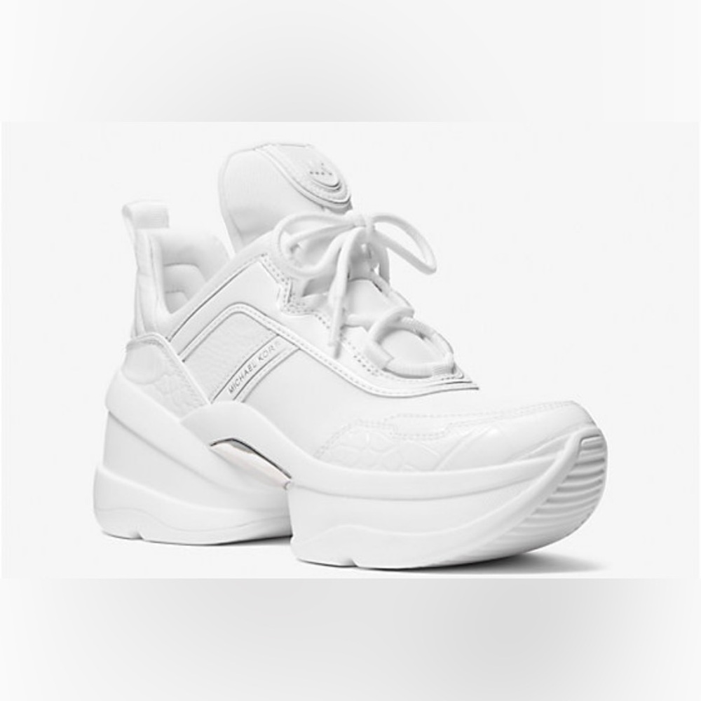 Michael Kors Olympia Mixed-Media Trainer